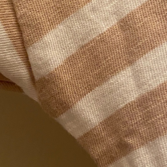 J. Crew Beige and White Striped Short Sleeve Tee - Picture 4 of 6